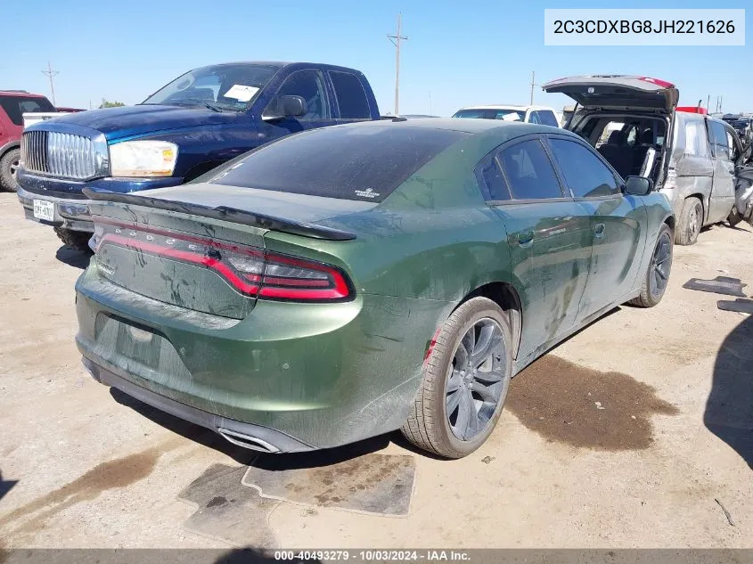 2018 Dodge Charger Sxt Rwd VIN: 2C3CDXBG8JH221626 Lot: 40493279