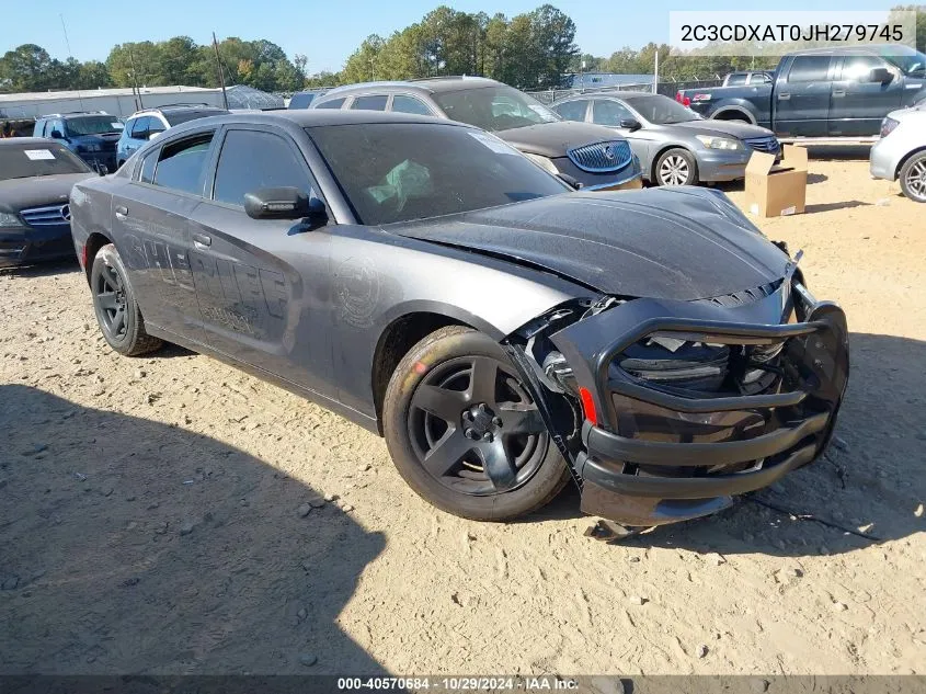 2018 Dodge Charger Police Rwd VIN: 2C3CDXAT0JH279745 Lot: 40570684