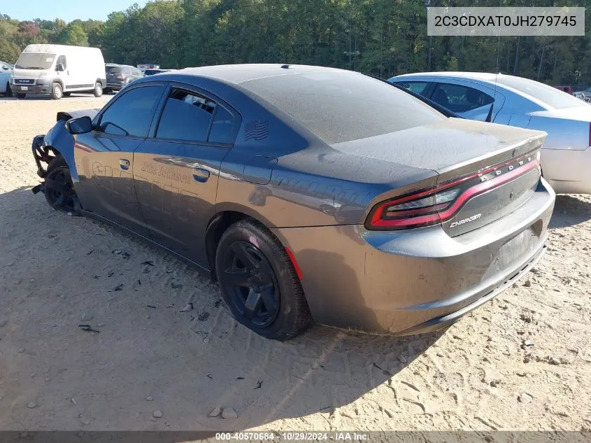 2018 Dodge Charger Police Rwd VIN: 2C3CDXAT0JH279745 Lot: 40570684