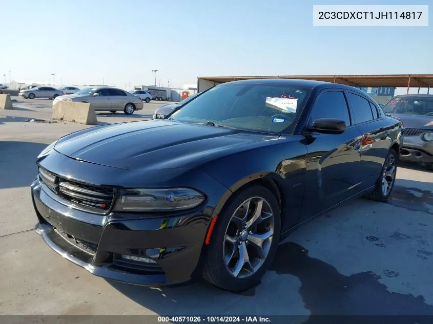 2018 Dodge Charger R/T Rwd VIN: 2C3CDXCT1JH114817 Lot: 40571026