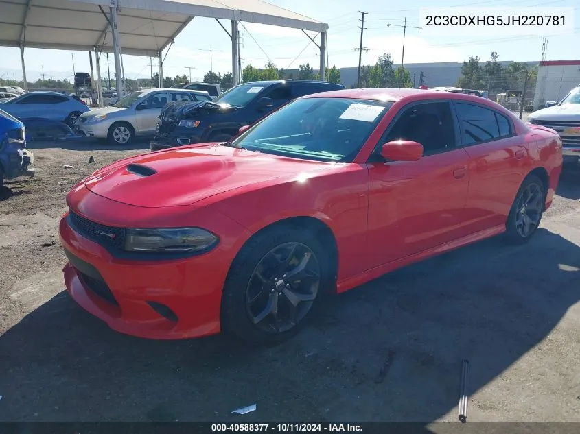 2018 Dodge Charger Sxt Plus Rwd VIN: 2C3CDXHG5JH220781 Lot: 40588377