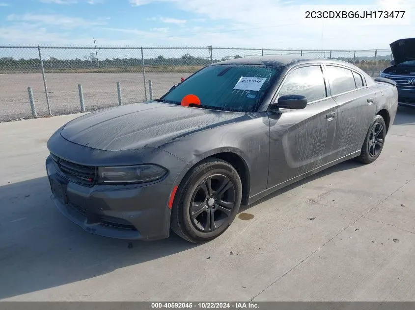 2018 Dodge Charger Sxt Rwd VIN: 2C3CDXBG6JH173477 Lot: 40592045