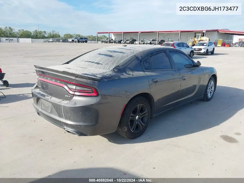 2018 Dodge Charger Sxt Rwd VIN: 2C3CDXBG6JH173477 Lot: 40592045