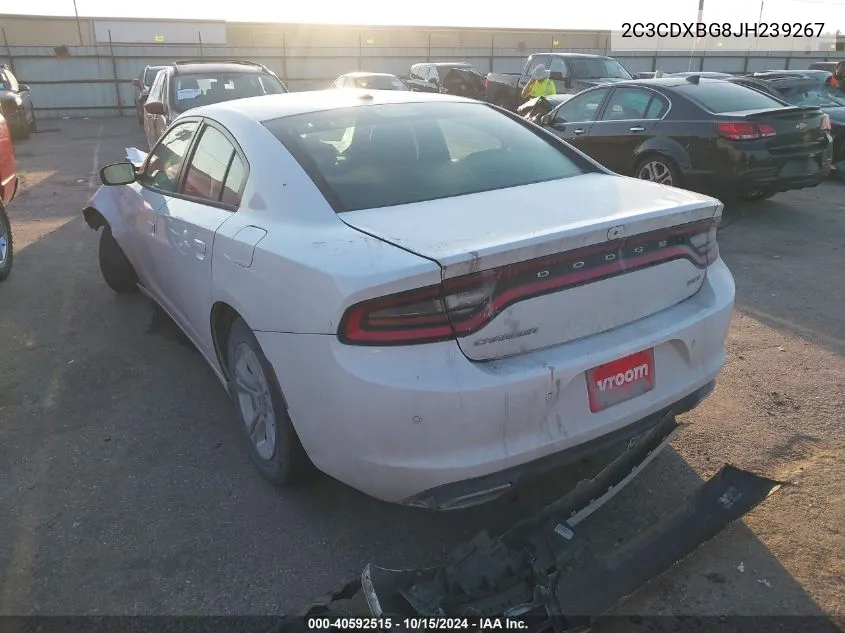 2018 Dodge Charger Sxt Rwd VIN: 2C3CDXBG8JH239267 Lot: 40592515