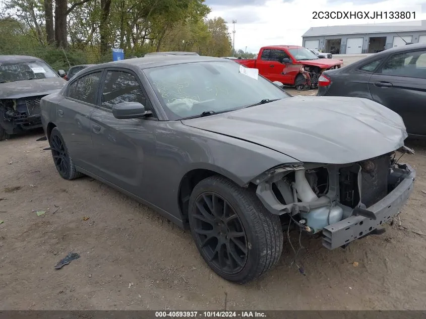 2018 Dodge Charger Sxt Plus Rwd VIN: 2C3CDXHGXJH133801 Lot: 40593937