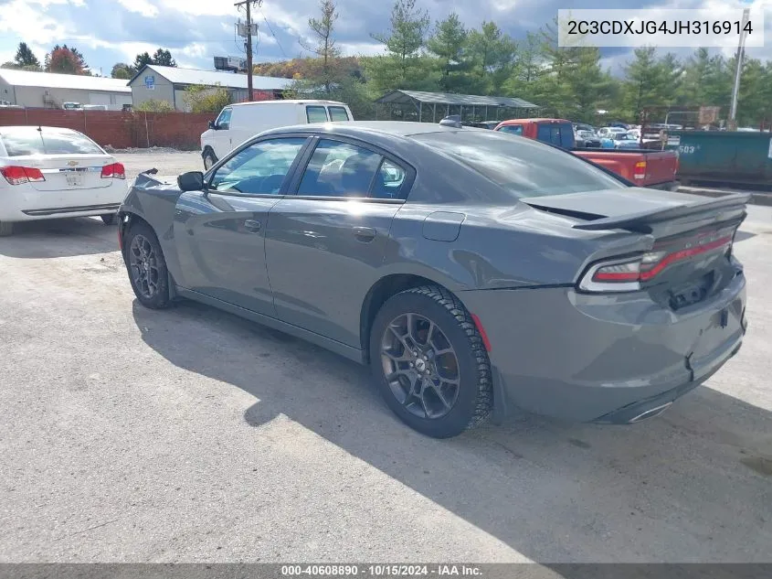 2018 Dodge Charger Gt Awd VIN: 2C3CDXJG4JH316914 Lot: 40608890