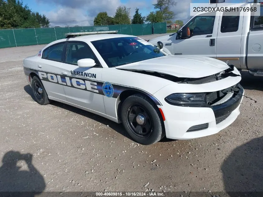 2018 Dodge Charger Police Rwd VIN: 2C3CDXAG5JH176968 Lot: 40609815