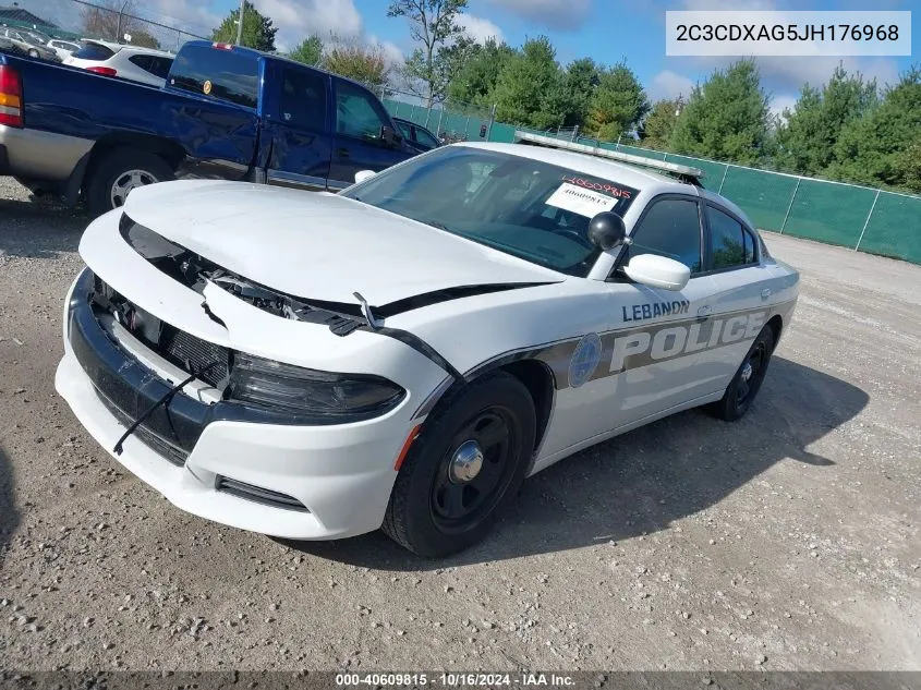 2018 Dodge Charger Police Rwd VIN: 2C3CDXAG5JH176968 Lot: 40609815