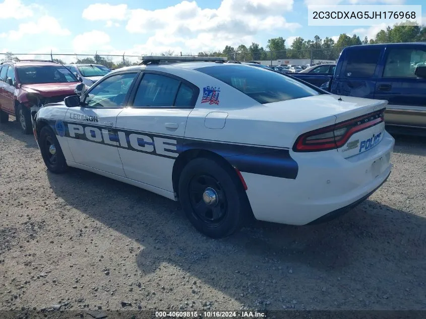 2018 Dodge Charger Police Rwd VIN: 2C3CDXAG5JH176968 Lot: 40609815