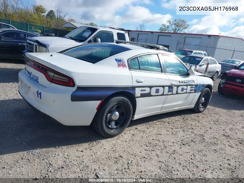 2018 Dodge Charger Police Rwd VIN: 2C3CDXAG5JH176968 Lot: 40609815