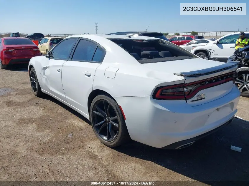 2018 Dodge Charger Sxt Rwd VIN: 2C3CDXBG9JH306541 Lot: 40612457