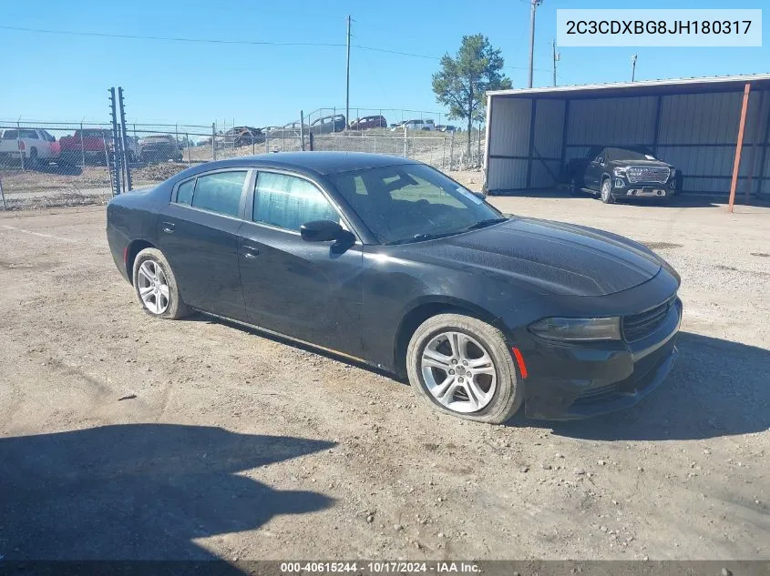 2018 Dodge Charger Sxt Rwd VIN: 2C3CDXBG8JH180317 Lot: 40615244