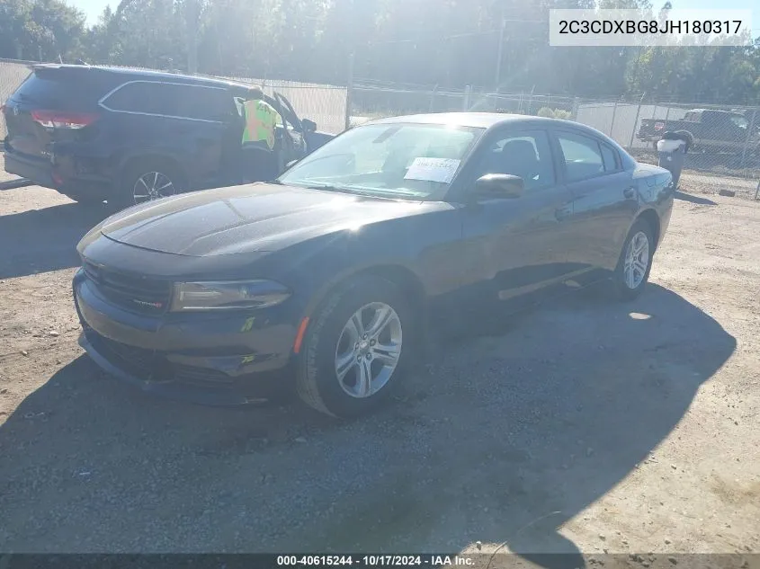 2018 Dodge Charger Sxt Rwd VIN: 2C3CDXBG8JH180317 Lot: 40615244