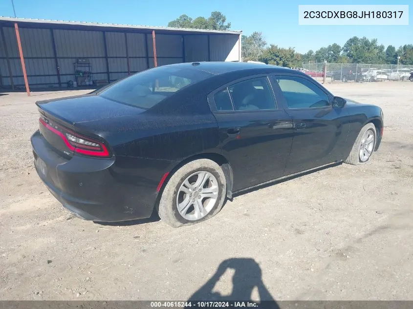 2C3CDXBG8JH180317 2018 Dodge Charger Sxt Rwd