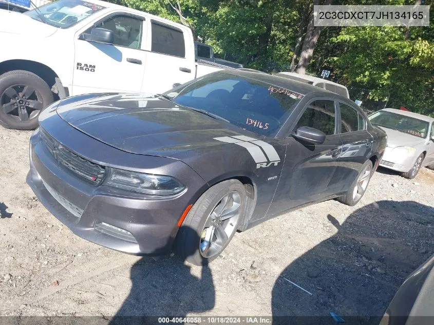 2018 Dodge Charger R/T Rwd VIN: 2C3CDXCT7JH134165 Lot: 40646058