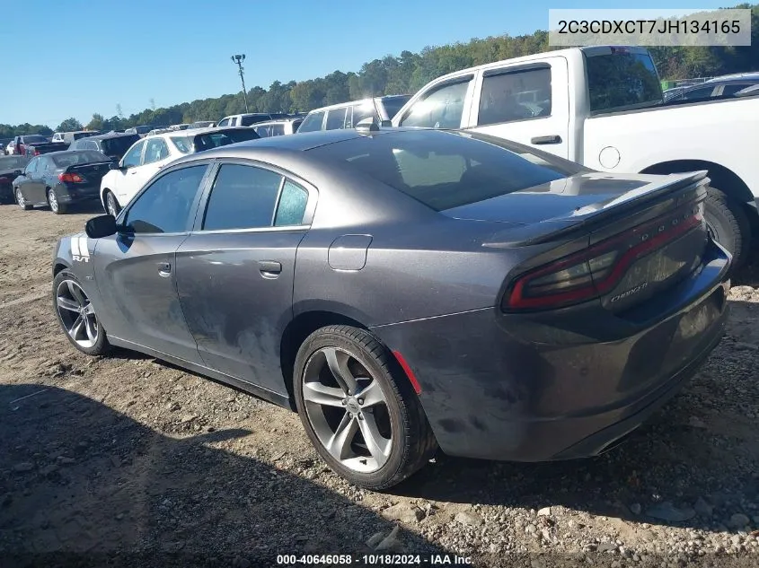 2018 Dodge Charger R/T Rwd VIN: 2C3CDXCT7JH134165 Lot: 40646058