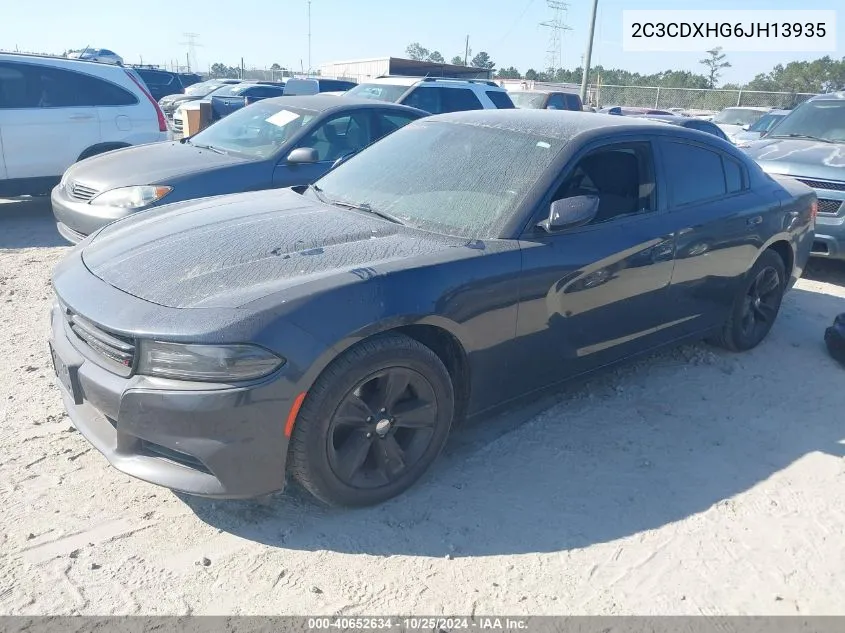 2C3CDXHG6JH13935 2018 Dodge Charger Sxt Plus Rwd