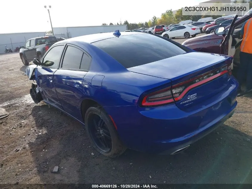 2018 Dodge Charger Sxt Plus Rwd VIN: 2C3CDXHG1JH185950 Lot: 40669126