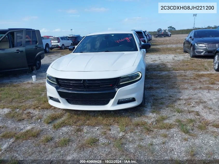 2018 Dodge Charger Sxt Plus Rwd VIN: 2C3CDXHG8JH221200 Lot: 40669428