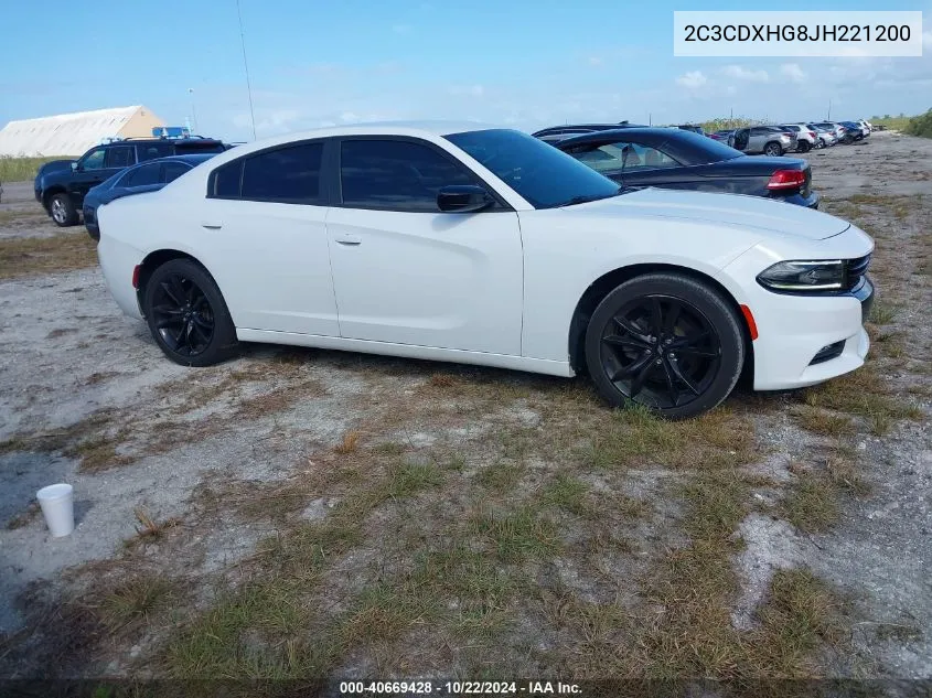 2018 Dodge Charger Sxt Plus Rwd VIN: 2C3CDXHG8JH221200 Lot: 40669428