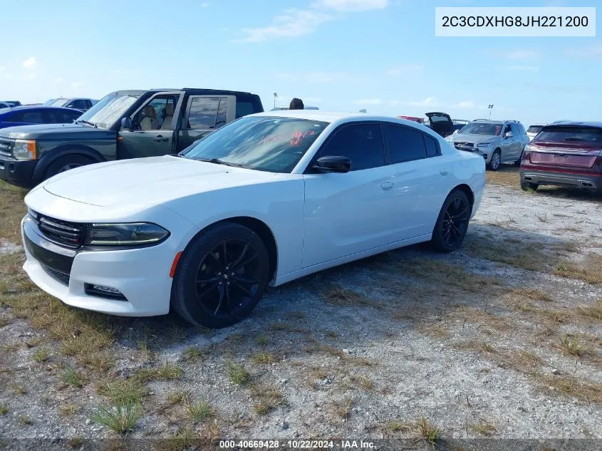 2018 Dodge Charger Sxt Plus Rwd VIN: 2C3CDXHG8JH221200 Lot: 40669428