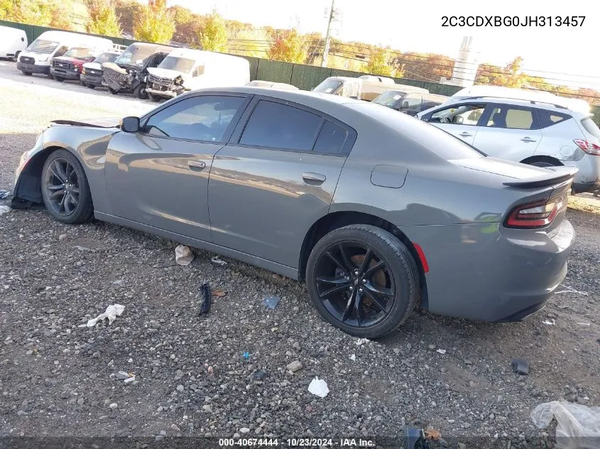 2C3CDXBG0JH313457 2018 Dodge Charger Sxt Rwd