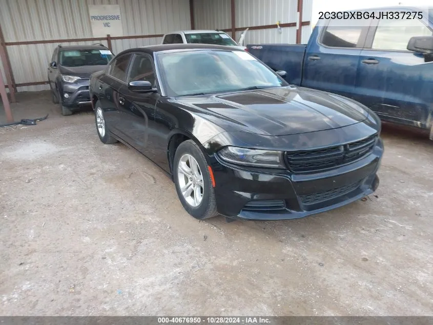 2018 Dodge Charger Sxt Rwd VIN: 2C3CDXBG4JH337275 Lot: 40676950