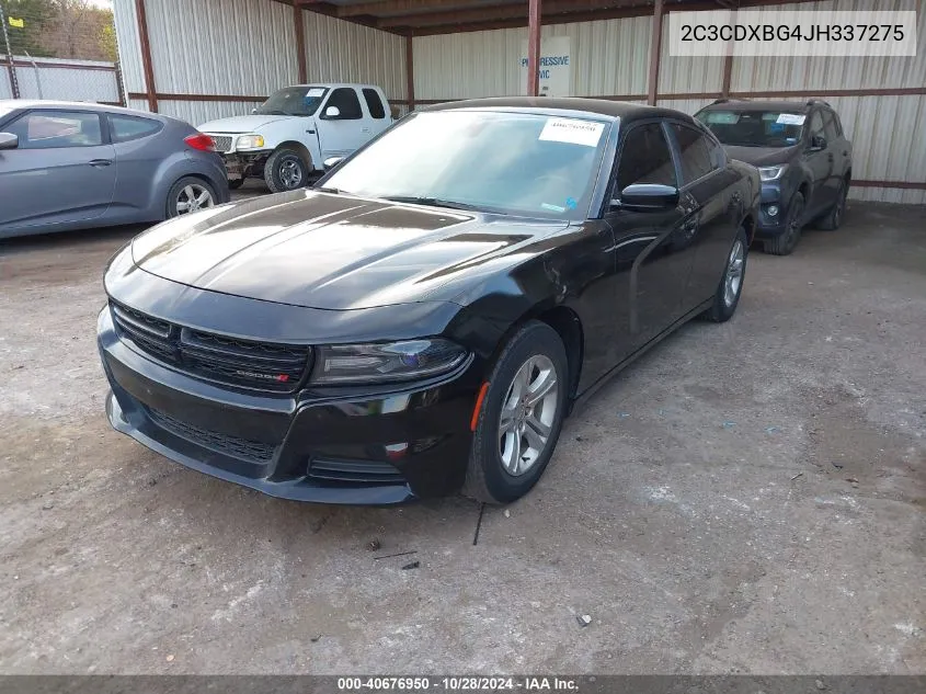 2018 Dodge Charger Sxt Rwd VIN: 2C3CDXBG4JH337275 Lot: 40676950