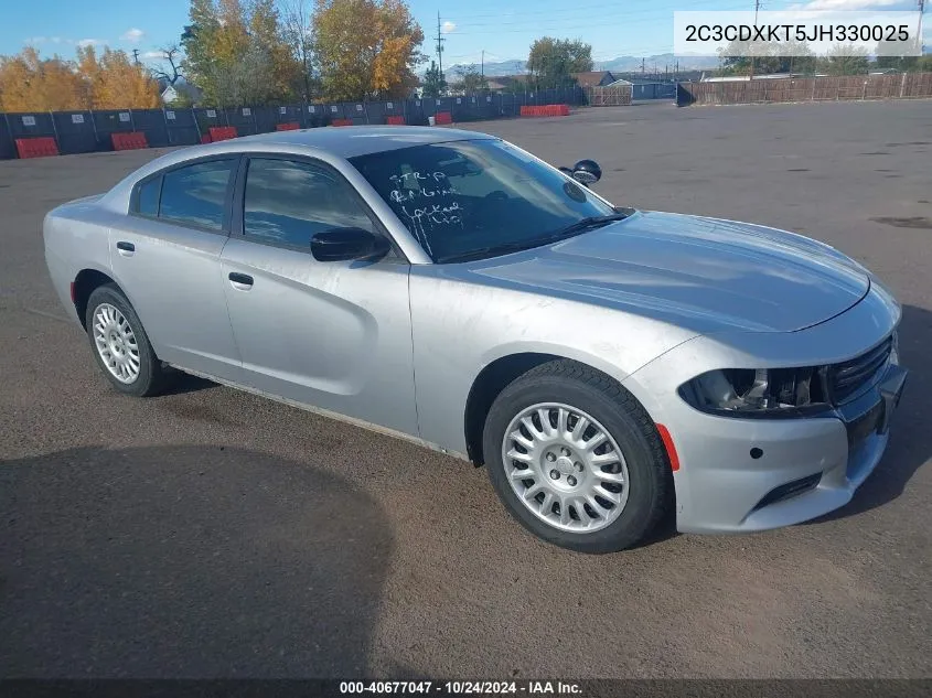 2018 Dodge Charger Police VIN: 2C3CDXKT5JH330025 Lot: 40677047