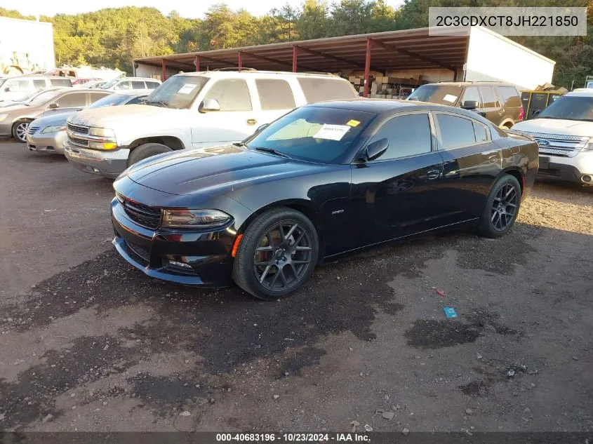 2018 Dodge Charger R/T Rwd VIN: 2C3CDXCT8JH221850 Lot: 40683196