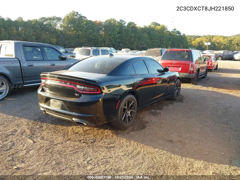 2018 Dodge Charger R/T Rwd VIN: 2C3CDXCT8JH221850 Lot: 40683196