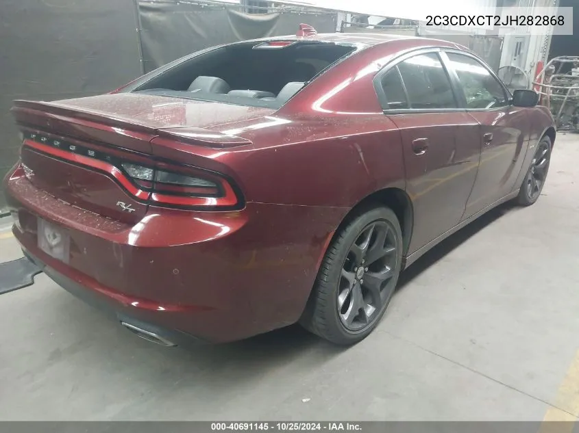 2018 Dodge Charger R/T Rwd VIN: 2C3CDXCT2JH282868 Lot: 40691145