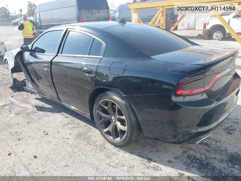 2018 Dodge Charger R/T Rwd VIN: 2C3CDXCT7JH114594 Lot: 40726186