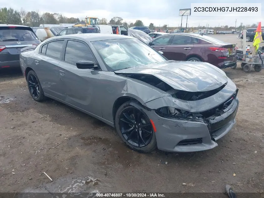 2C3CDXHG7JH228493 2018 Dodge Charger Sxt Plus Rwd