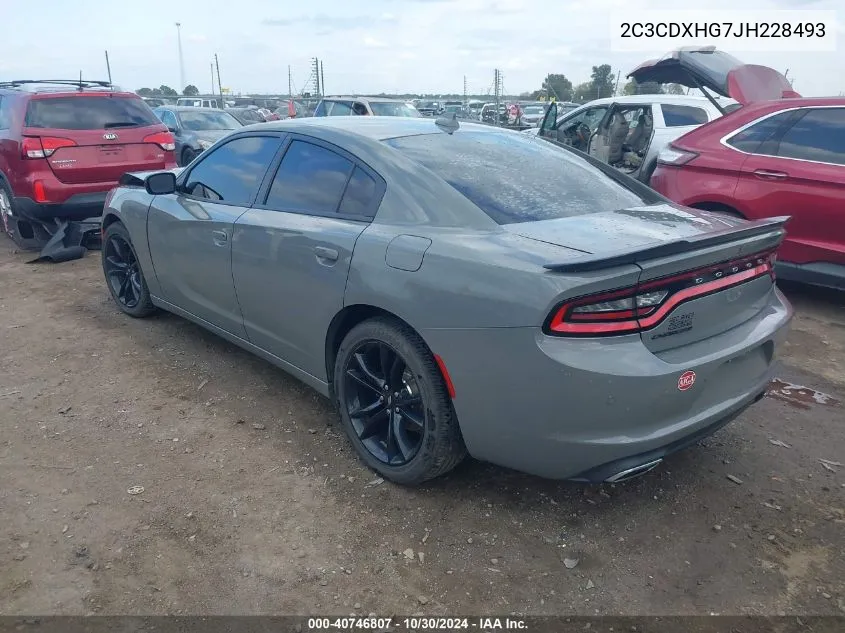 2018 Dodge Charger Sxt Plus Rwd VIN: 2C3CDXHG7JH228493 Lot: 40746807