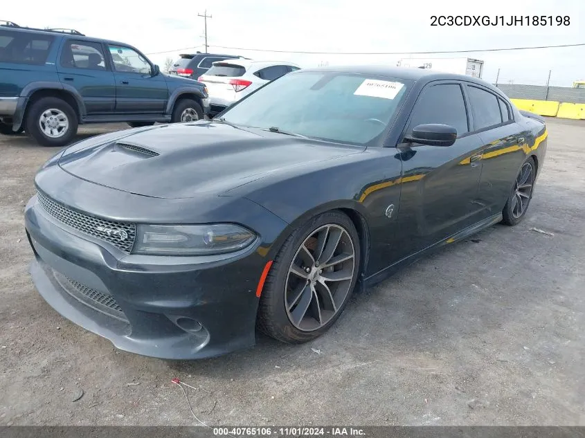 2018 Dodge Charger R/T Scat Pack Rwd VIN: 2C3CDXGJ1JH185198 Lot: 40765106