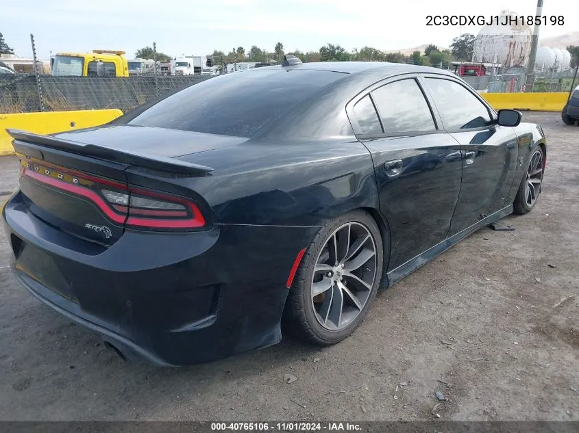 2018 Dodge Charger R/T Scat Pack Rwd VIN: 2C3CDXGJ1JH185198 Lot: 40765106