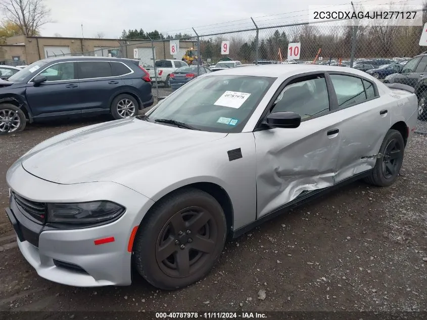 2018 Dodge Charger Police Rwd VIN: 2C3CDXAG4JH277127 Lot: 40787978