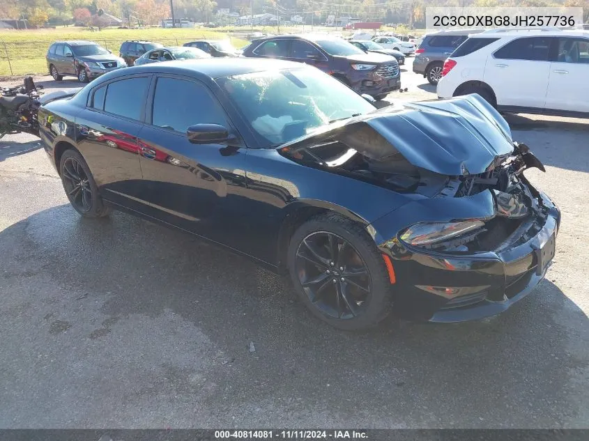 2018 Dodge Charger Sxt VIN: 2C3CDXBG8JH257736 Lot: 40814081