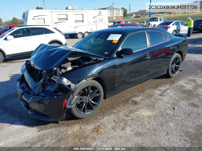 2018 Dodge Charger Sxt VIN: 2C3CDXBG8JH257736 Lot: 40814081