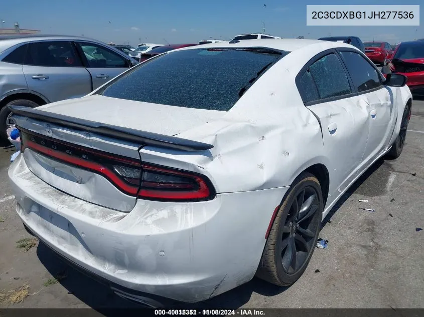 2018 Dodge Charger Sxt Rwd VIN: 2C3CDXBG1JH277536 Lot: 40815351