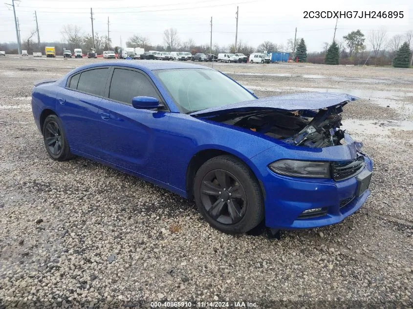 2018 Dodge Charger Sxt Plus VIN: 2C3CDXHG7JH246895 Lot: 40865910