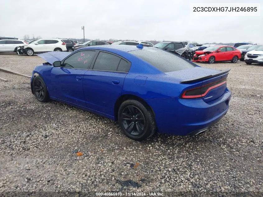 2018 Dodge Charger Sxt Plus VIN: 2C3CDXHG7JH246895 Lot: 40865910