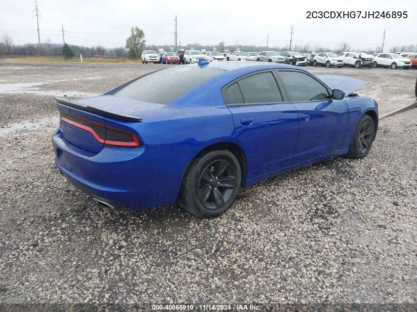 2018 Dodge Charger Sxt Plus VIN: 2C3CDXHG7JH246895 Lot: 40865910