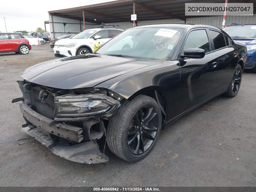 2018 Dodge Charger Sxt Plus Rwd VIN: 2C3CDXHG0JH207047 Lot: 40865942