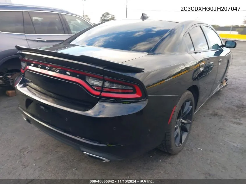 2018 Dodge Charger Sxt Plus Rwd VIN: 2C3CDXHG0JH207047 Lot: 40865942