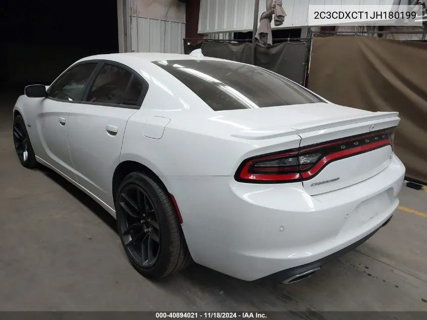 2018 Dodge Charger R/T Rwd VIN: 2C3CDXCT1JH180199 Lot: 40894021