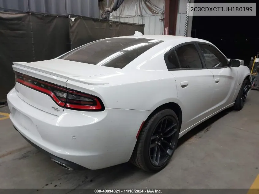 2018 Dodge Charger R/T Rwd VIN: 2C3CDXCT1JH180199 Lot: 40894021