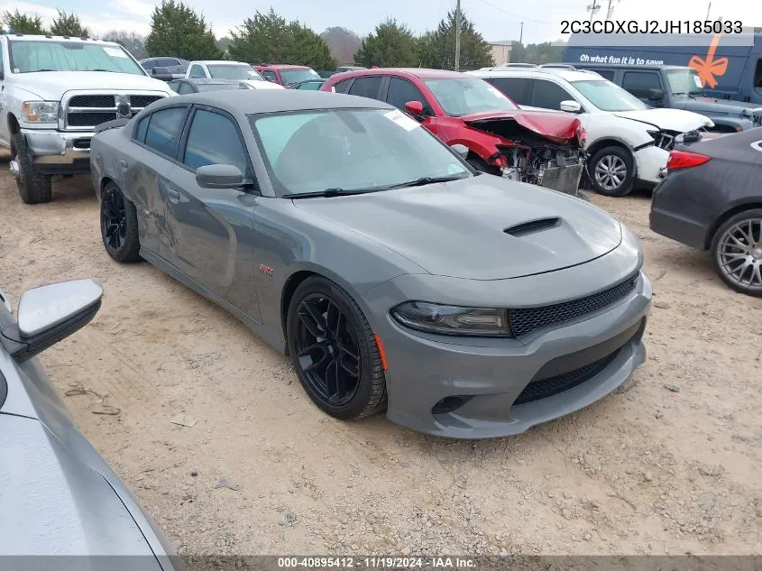 2018 Dodge Charger R/T Scat Pack Rwd VIN: 2C3CDXGJ2JH185033 Lot: 40895412