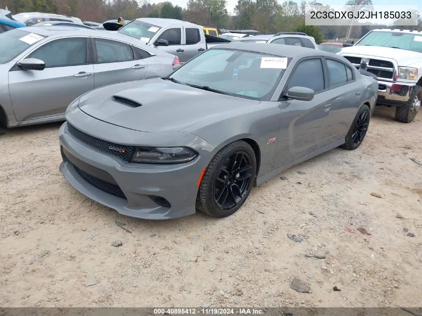 2018 Dodge Charger R/T Scat Pack Rwd VIN: 2C3CDXGJ2JH185033 Lot: 40895412